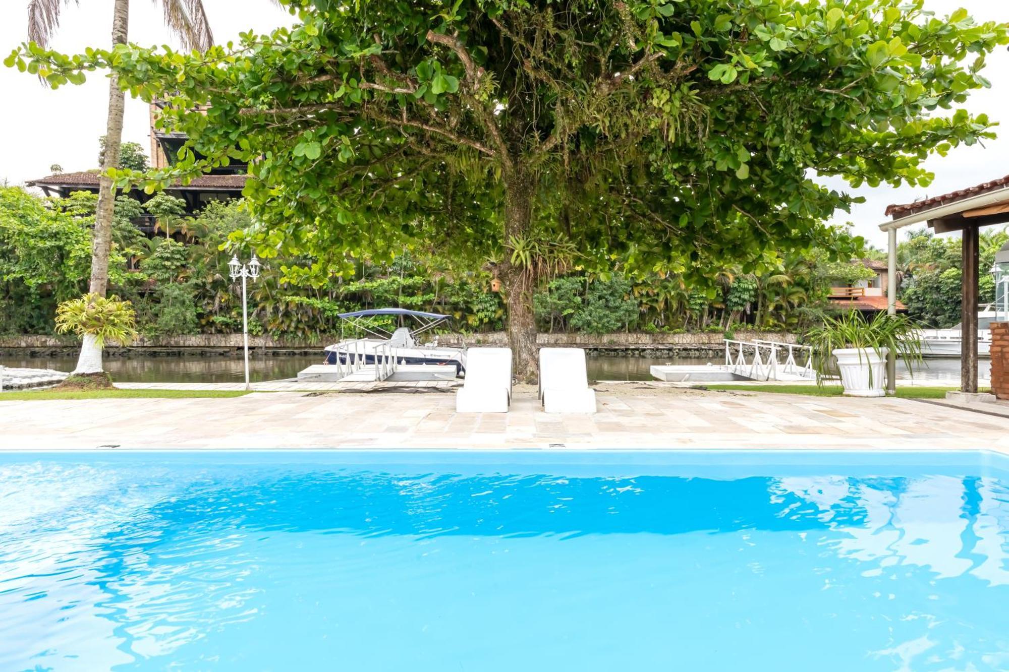 Casa Na Marina Com Piscina Churrasqueira E Pier Guaruja Bagian luar foto